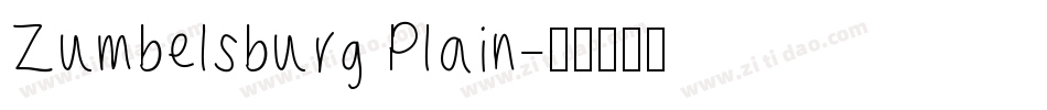 Zumbelsburg Plain字体转换